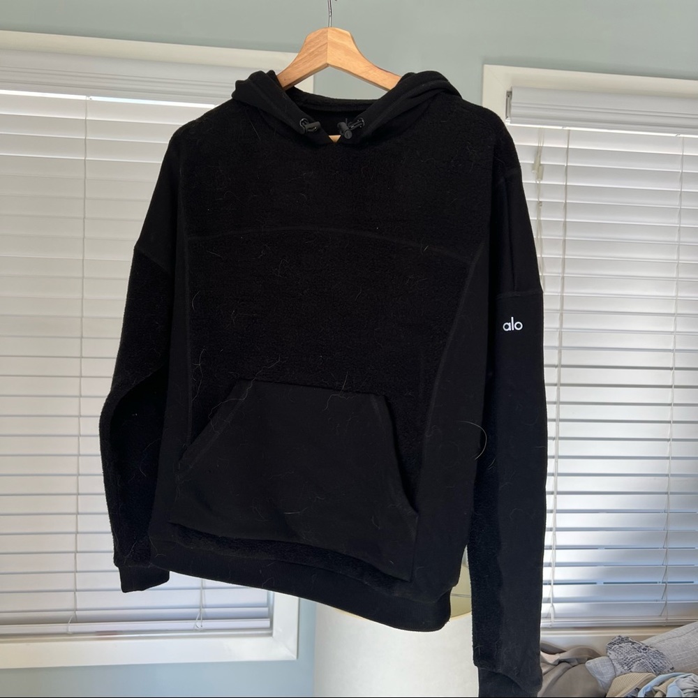 Alo Yoga Black Fleece Hoodie